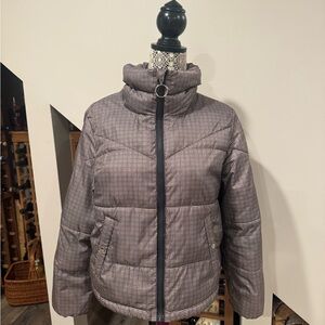 CoffeeShop Black and White Puffer Jacket